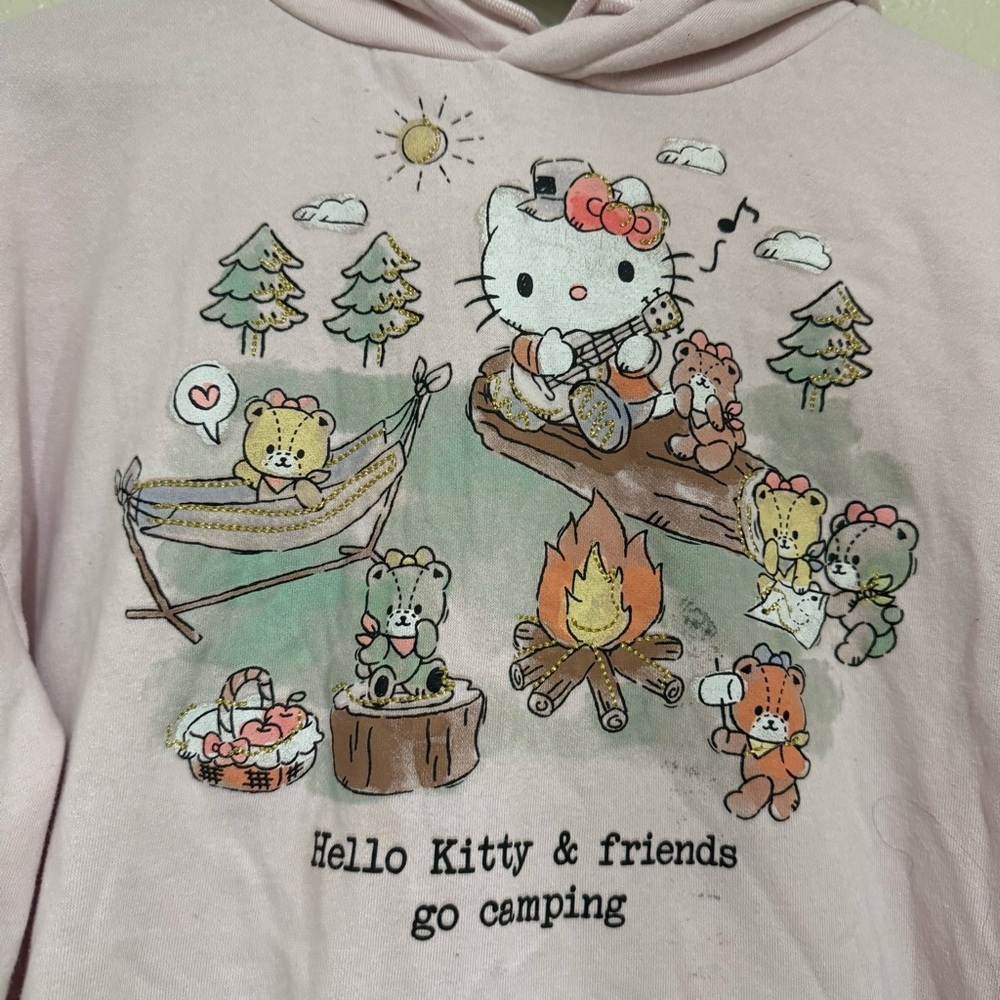 Hello Kitty & Friends Barely Pink Hoodie Size Large - Picture 4 of 6